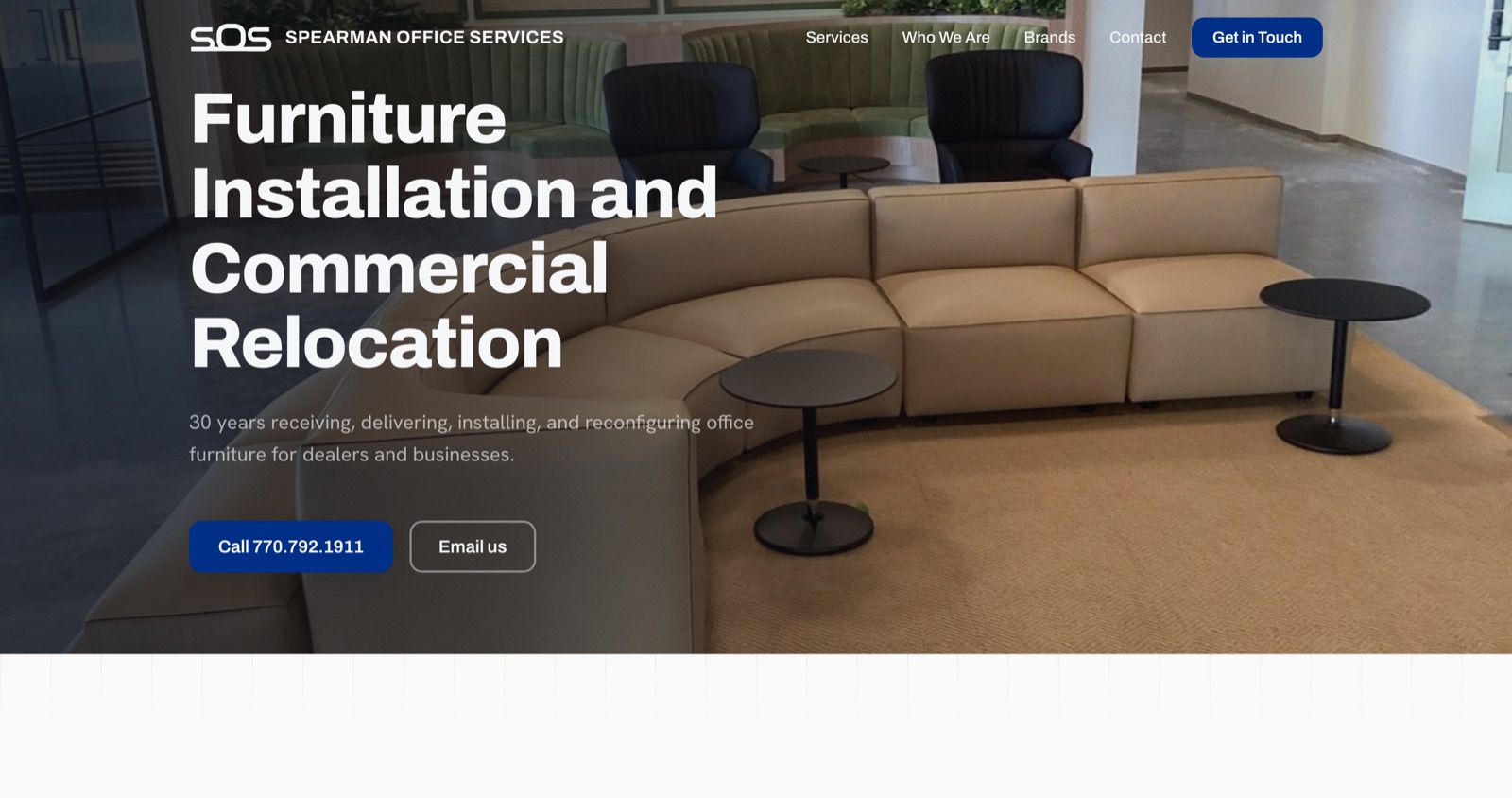Spearman Office Services — real, live client site